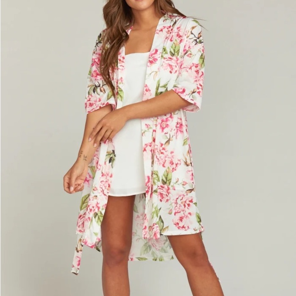 Pink Floral Robe